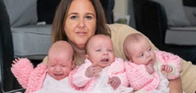 『奇迹』英国一女子患子宫腺肌病后 奇迹诞下三胞胎，
