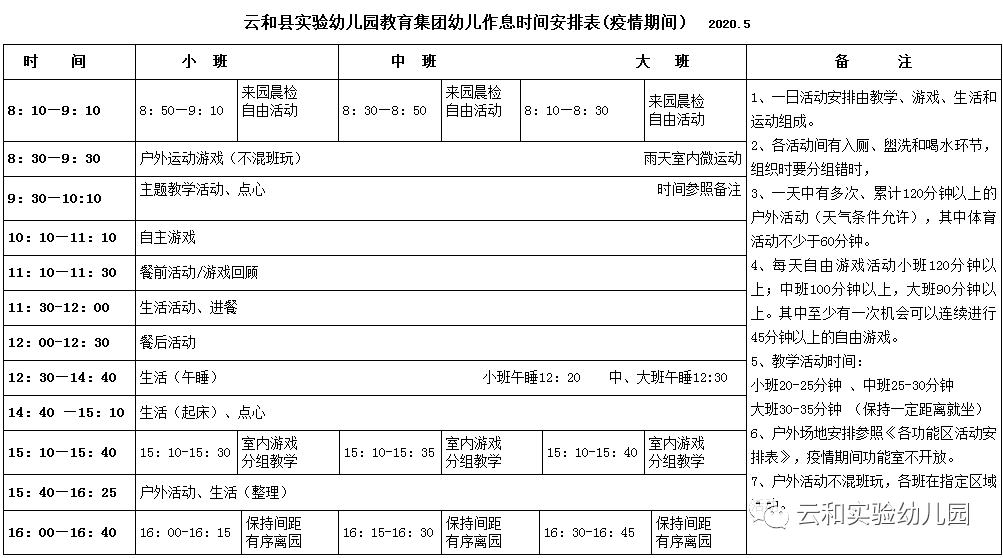 2020年云和县实验幼儿园春季开学告家长书