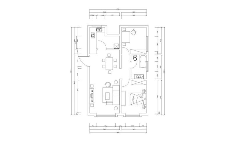 设计说明:本户型为78㎡两室一厅一厨一卫小户型格局,整体的风格采用