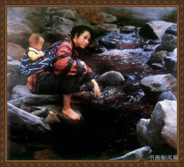 油画中的母爱,太唯美了