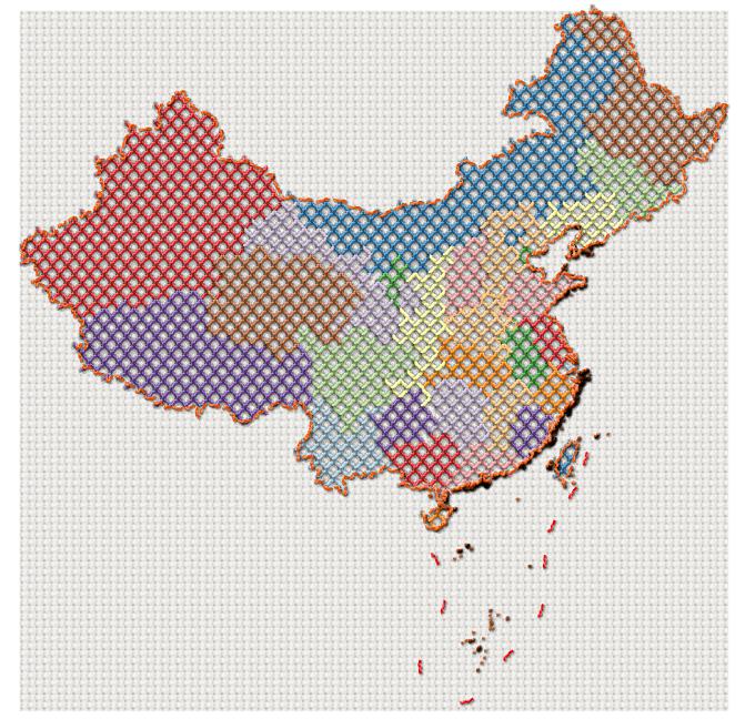 设置省会城市符号和颜色.