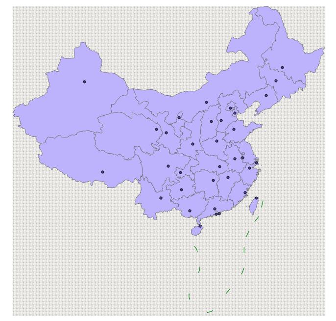 首先设置,设置底面填充,选择fabric符号.