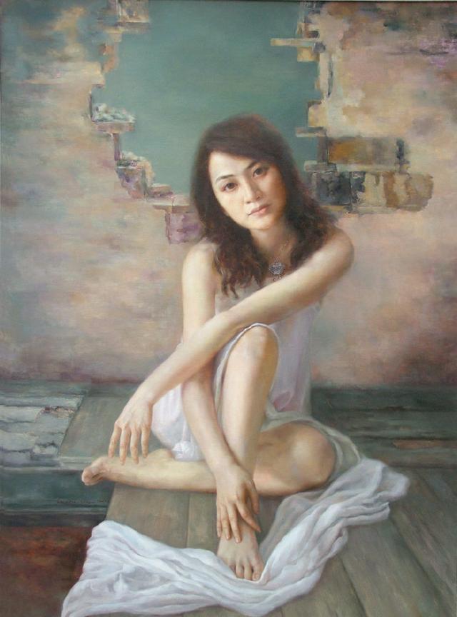 中国美女画家赵雪枫人体油画中的性感女神