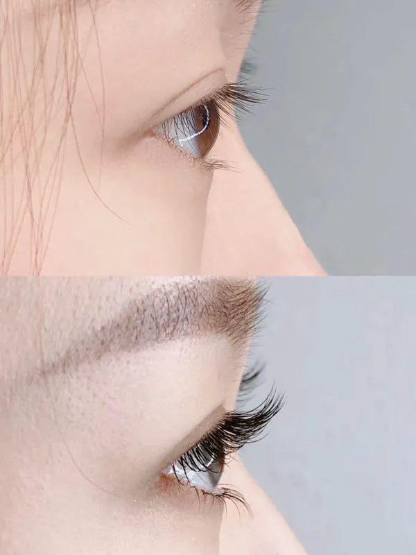 美丽的睫毛正面看卷翘可爱侧面当然也有动心的弧度美睫卷翘妩媚,展现