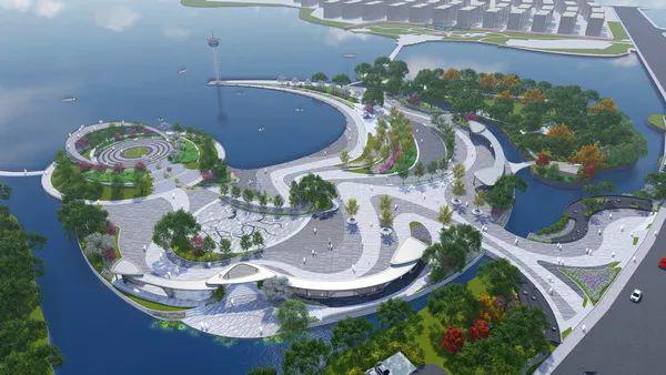 "改造后"的春申湖公园 颜值与功能双提升 ▼ 春申湖公园用地面积约7