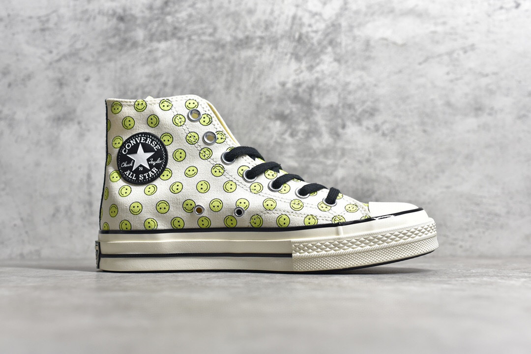 匡威笑脸弹幕帆布鞋 converse chuck 70 happy camper