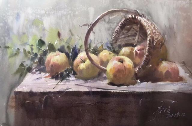 洒脱而豪放的水彩静物画！画面干净利落、拥有自然的特点_搜狐网