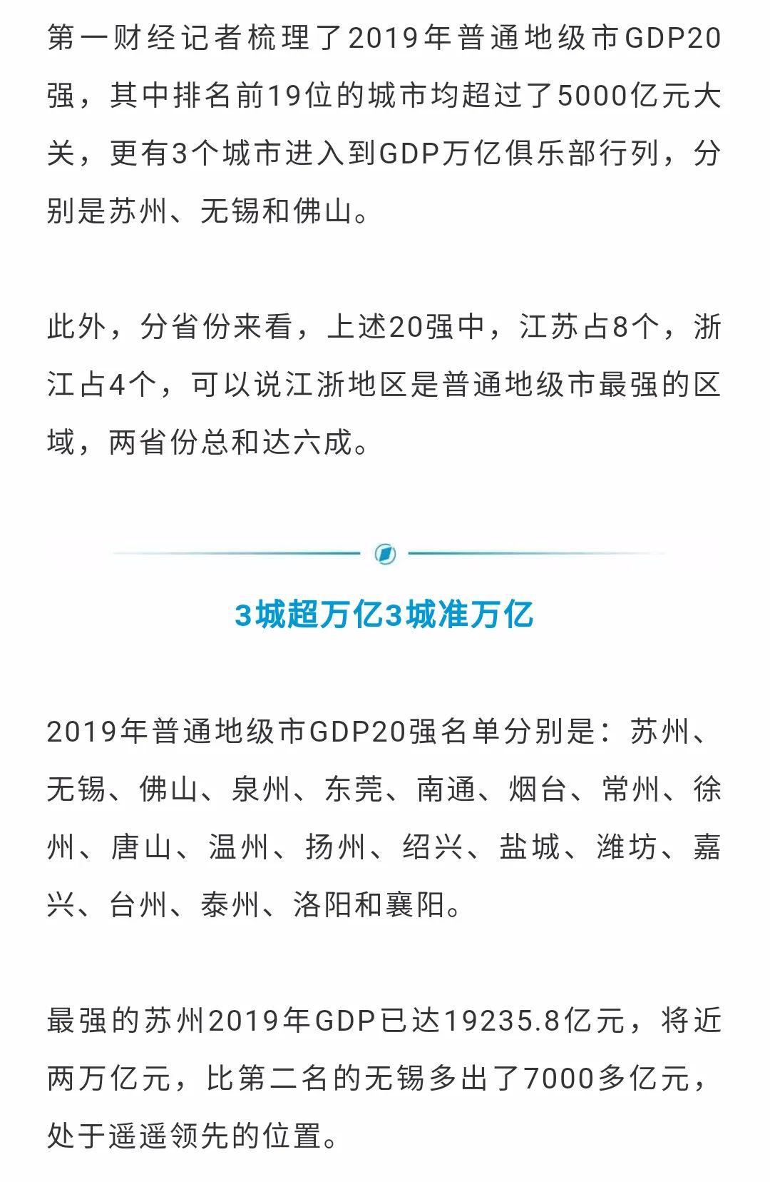 gdp多少可以申请地级市_江苏7个地级市GDP破4000亿 苏州破万亿