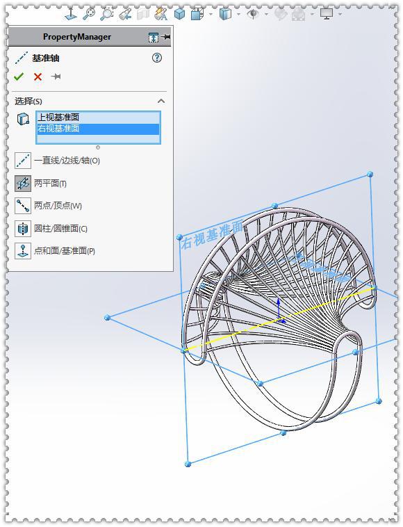 用solidworks扫描一个对称件,以前画个一个类似的图形