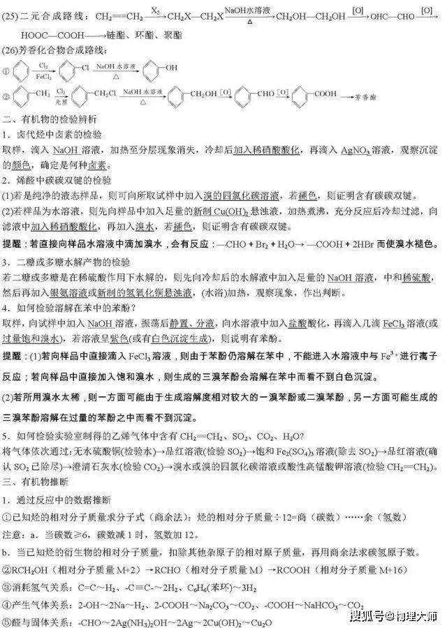 清单@高中生快看：化学一轮复习重点清单！家长快给孩子转！