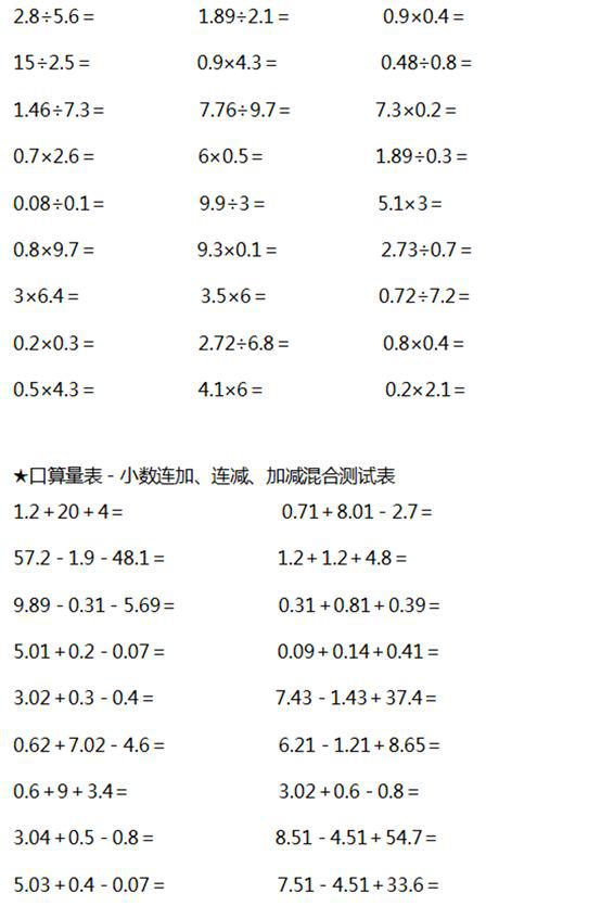 每日干货丨1-6年级【口算/竖式计算/脱式计算/列式计算/应用题】专项