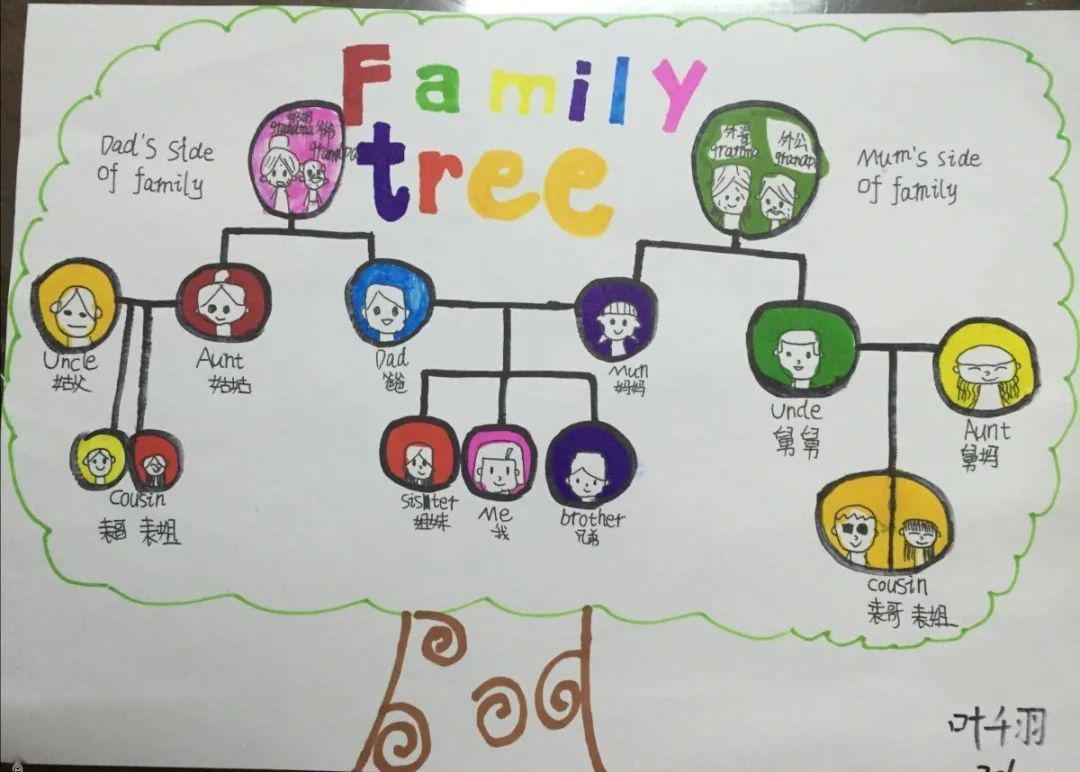三年级学生家庭成员关系梳理图