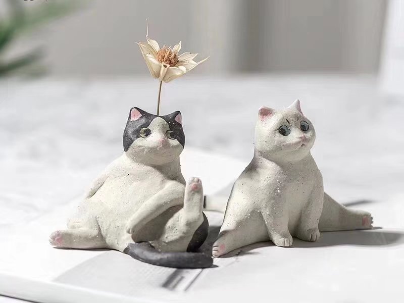 手工泥塑diy陶艺泥塑的猫咪世界