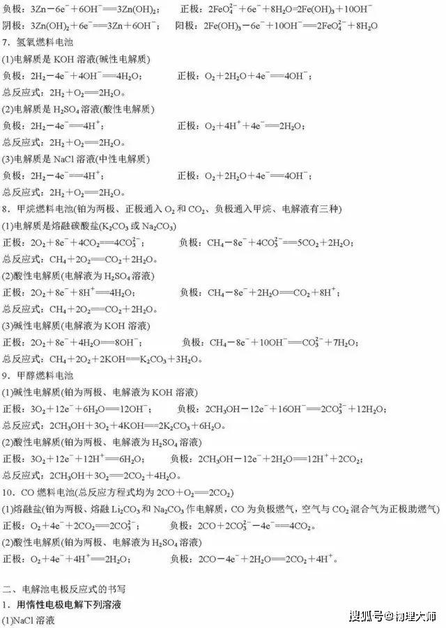 清单@高中生快看：化学一轮复习重点清单！家长快给孩子转！