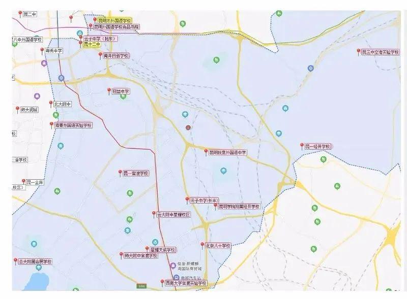 昆明市内5区公办,民办初中分布图一览!果断收藏!