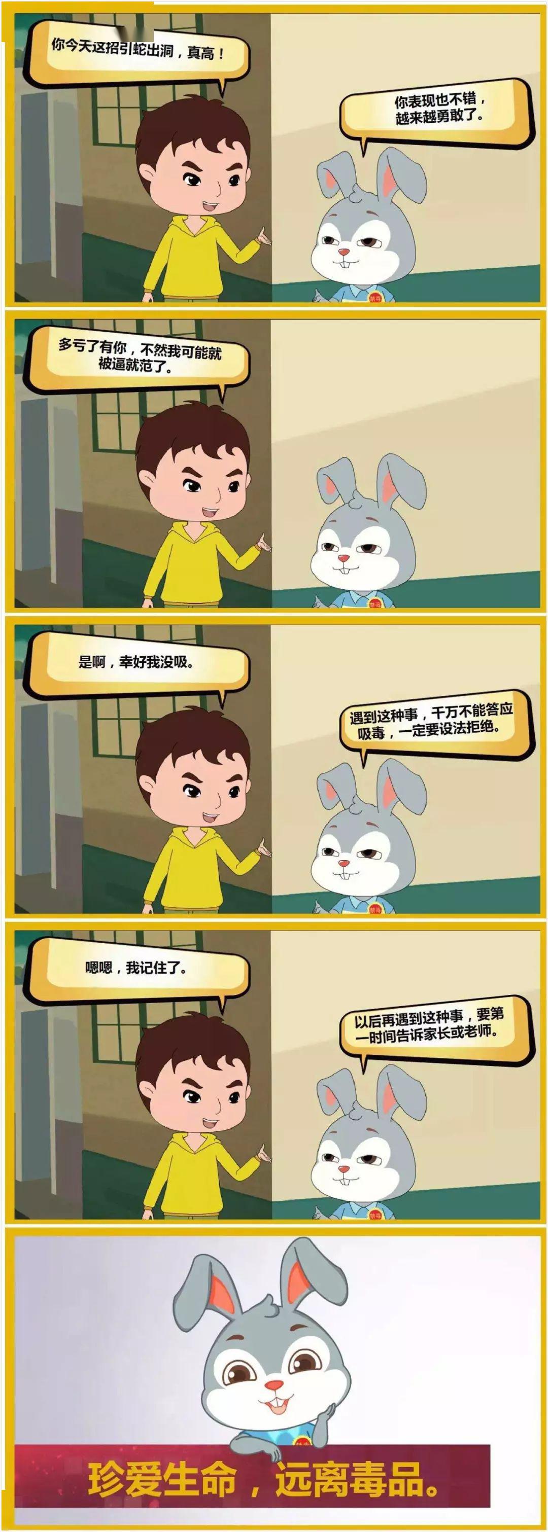 禁毒知识小朋友们进来看禁毒漫画面对毒品威胁要求助