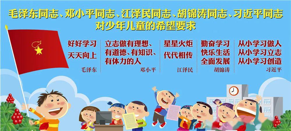 中国共产党非常关心少年儿童的健康成长,少先队成立以来,党的领导人