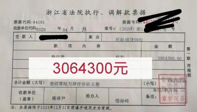 微法院出示的账户余额截图是他从历史流水记录里裁剪的，并非近期存入。母亲为儿子还520万债务来源：丽水