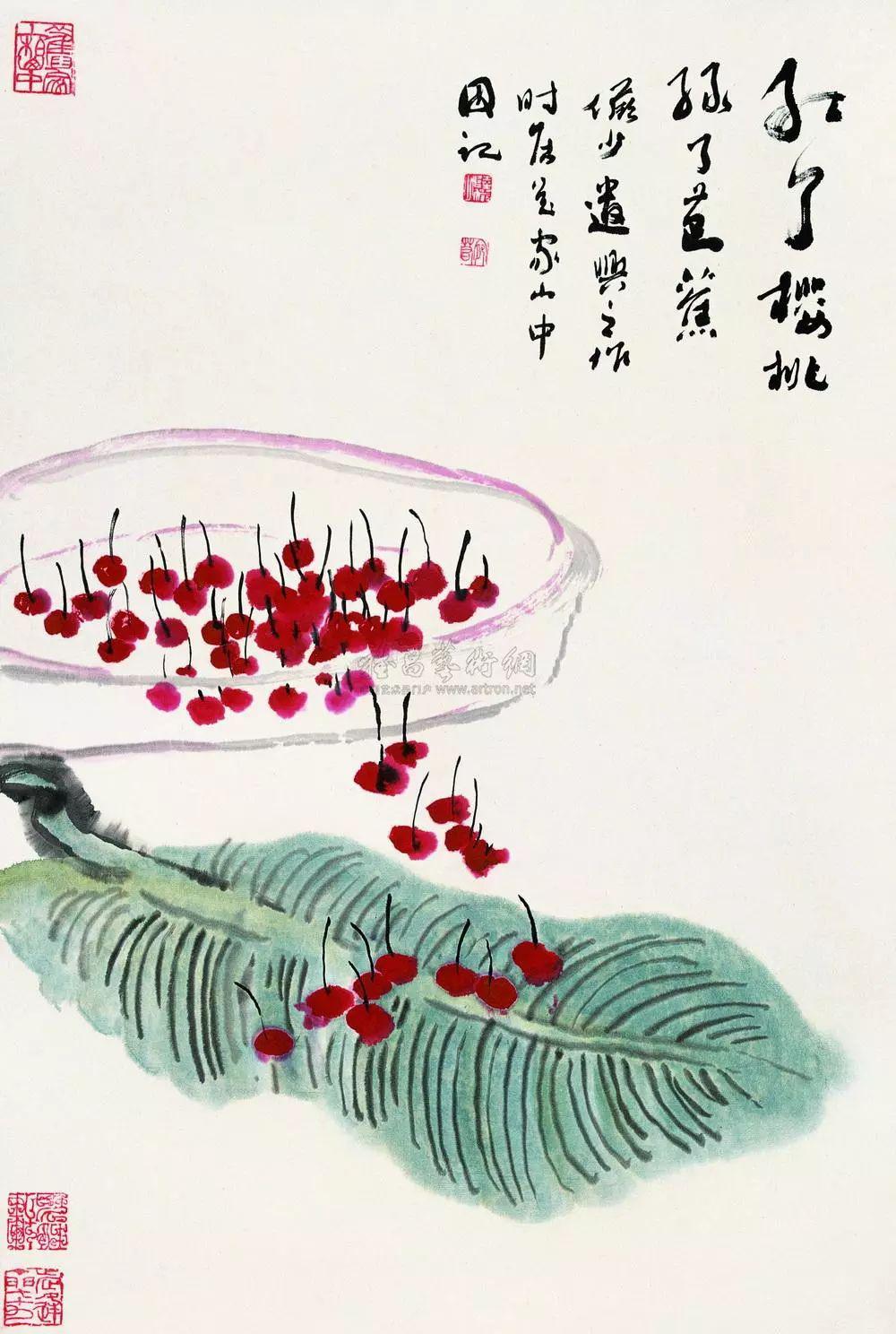 国画名家笔下的水果——樱桃