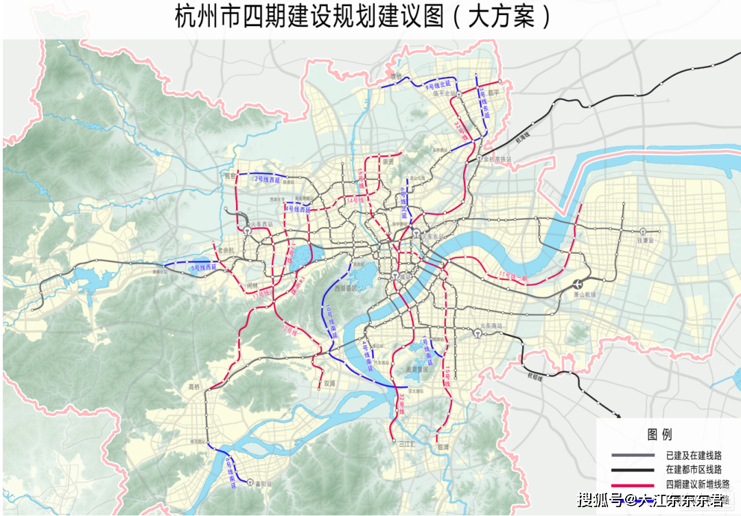 杭州地铁四期线路选址招标发布, 一张建议图被疯传