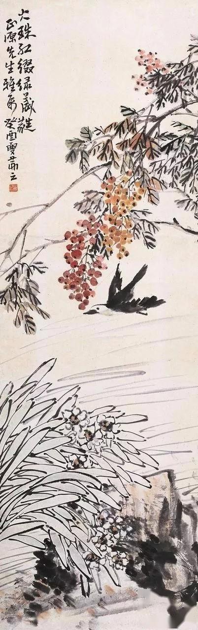 中国花鸟画大师现代浙派中国画首领人物吴茀之