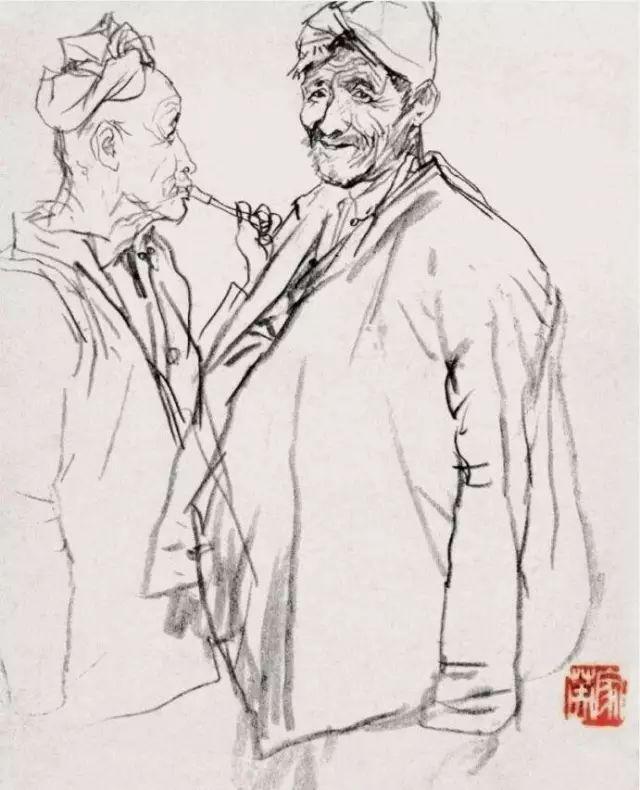 何家英 | 线性人物速写,画传神