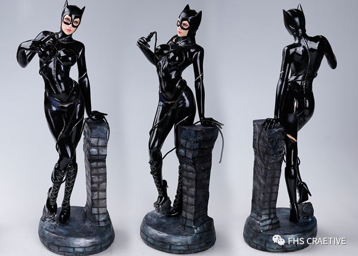 聚玩堂动漫魔改漫威蝙蝠侠正义联盟1/3猫女站姿雕像手办摆件人偶