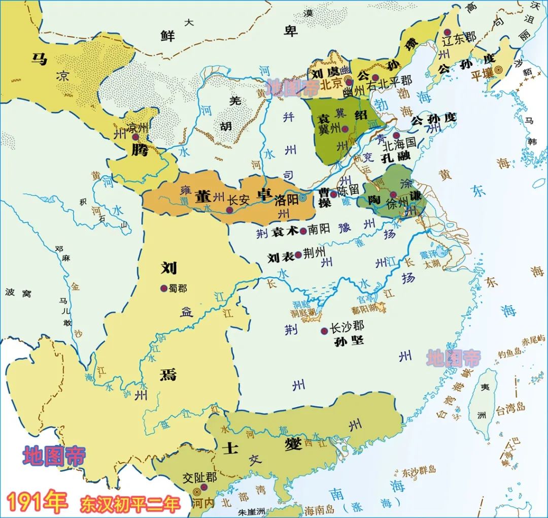 地图上的三国(15幅地图)_曹操