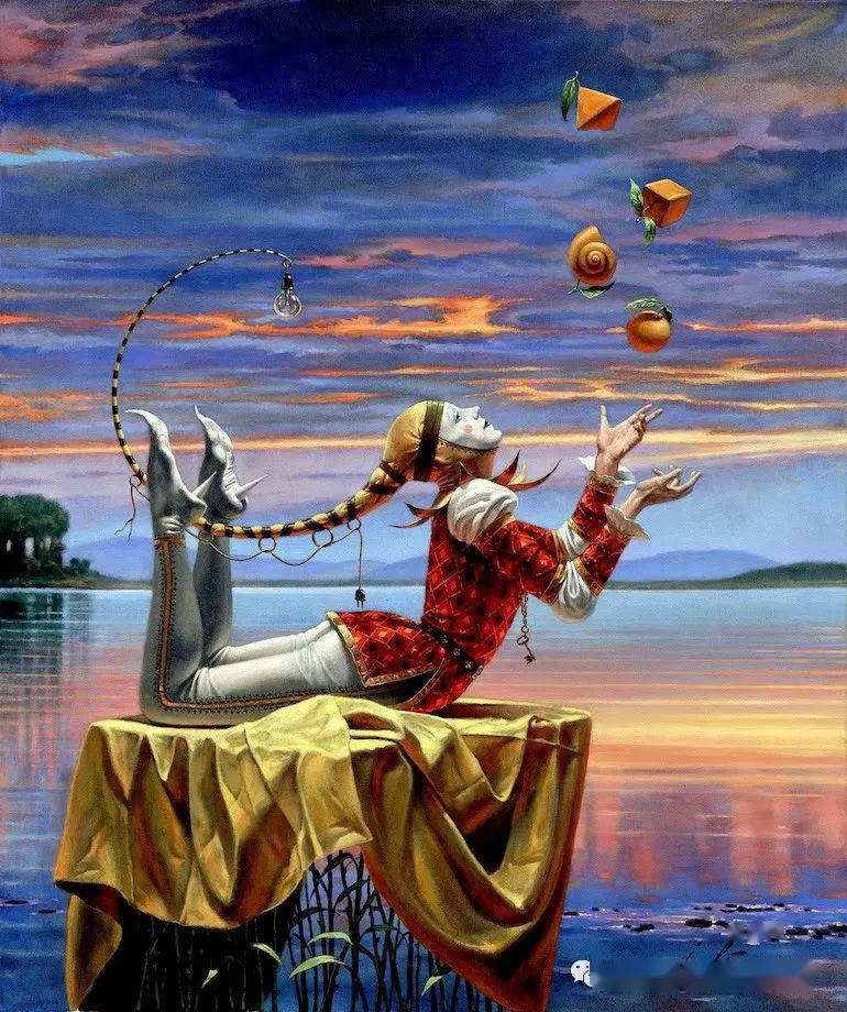 旅美俄罗斯荒诞派画家 michael cheval 超现实绘画作品_迈克尔