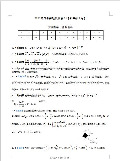 文理科@福利！免费领《2020高考押题预测卷》文理科都有！