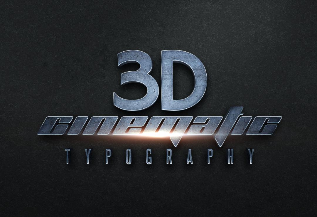 设计素材1900海报字体特效3d立体ps图层样式素材模板psd