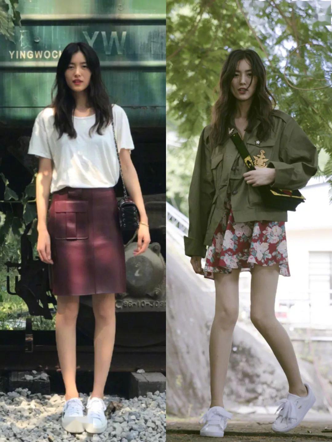 运动鞋就是美得不一样!今夏“裙子+运动鞋”这样穿