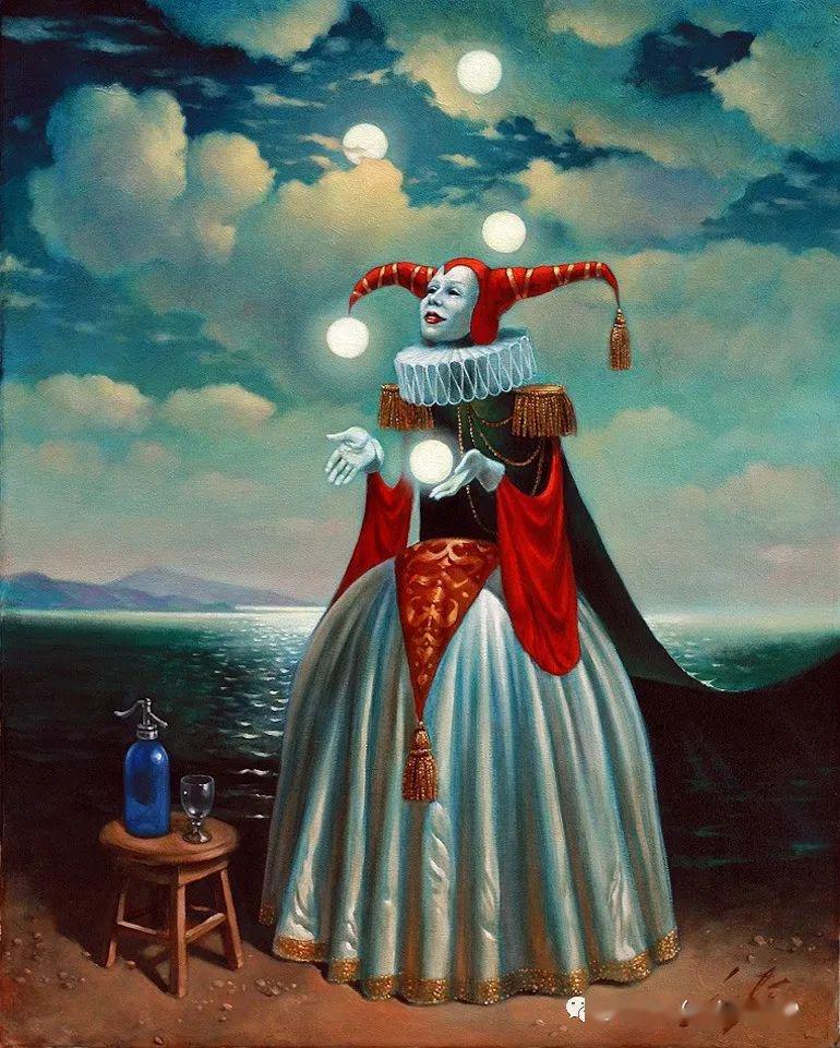 旅美俄罗斯荒诞派画家 michael cheval 超现实绘画作品_迈克尔