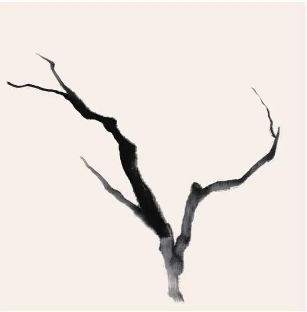 水墨国画柳树的画法详解,步骤图及作品创作_树干