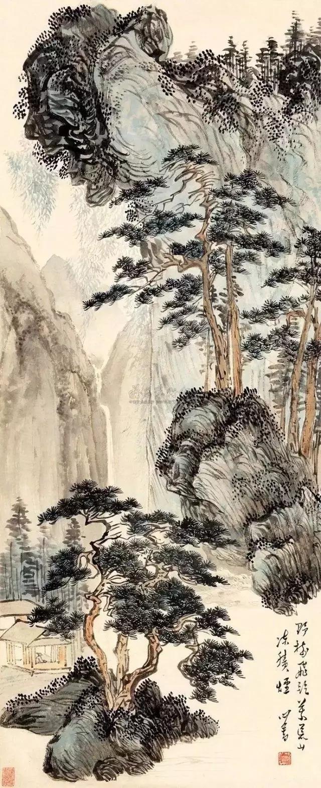 溥心畲 山水画