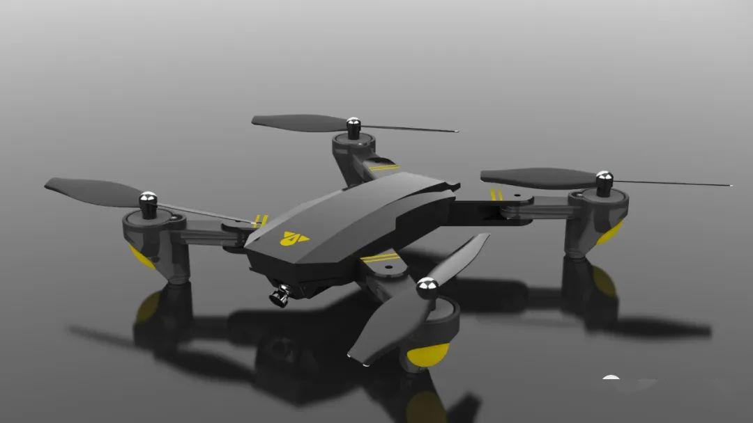 【无人机】3d-drone四轴航拍无人机模型3d图纸 solidworks设计