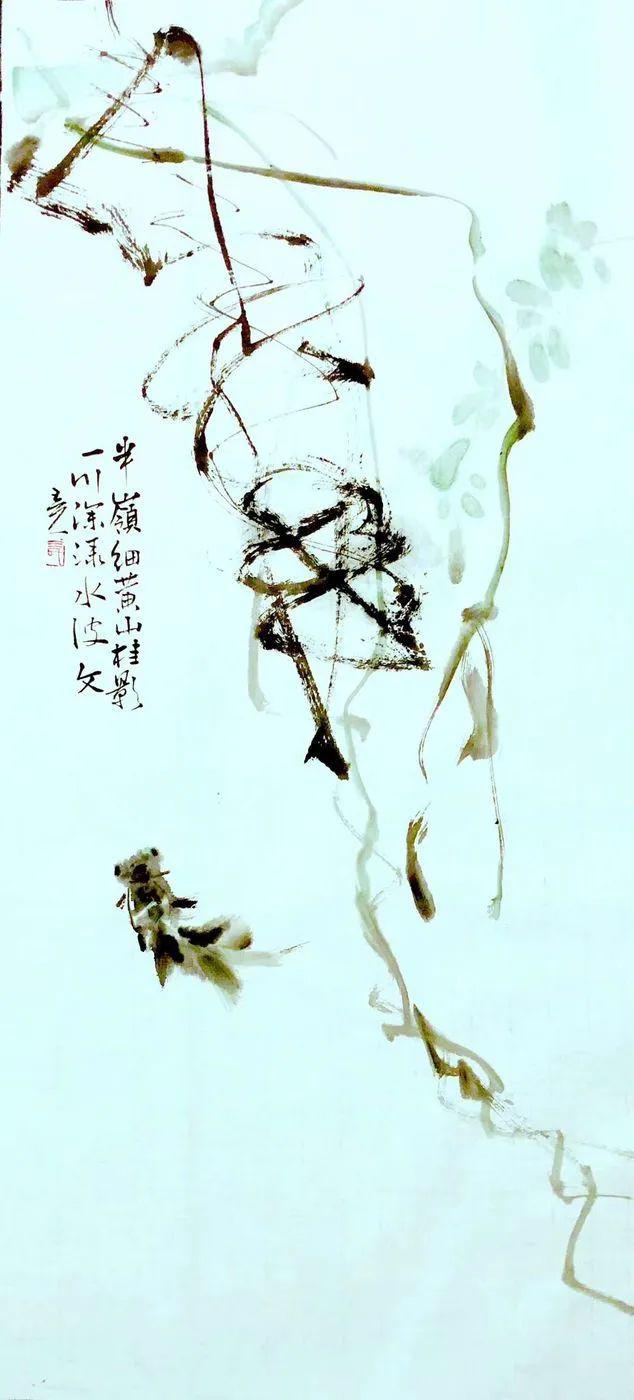 王元国画作品3,练习书画技艺,提高对各种风格和技法的感性认识.