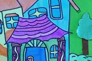 打开门窗的小房子创意 儿童画 简笔画 画画 手工 文文儿童画 画
