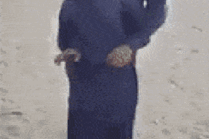 搞笑gif趣图:美女,这幅画画得真好看,感觉跟你很像呢!