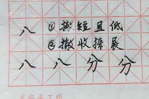 八字头,分,偏旁部首,硬笔,习字,独立精讲,书写要点提示