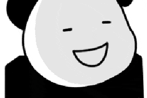 可爱小眼睛眨眼熊猫头表情包