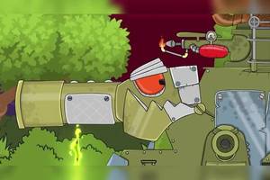 坦克世界动画:打不烂的乌龟kv44,神龟附体果然强悍