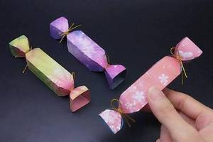 甜美可爱的糖果礼物盒折纸,几个步骤完成!还能当盲袋玩