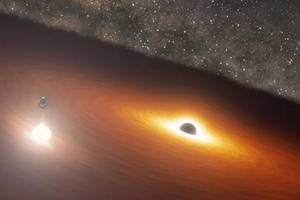 "共舞"双黑洞产生的巨型耀斑比一万亿颗恒星更亮