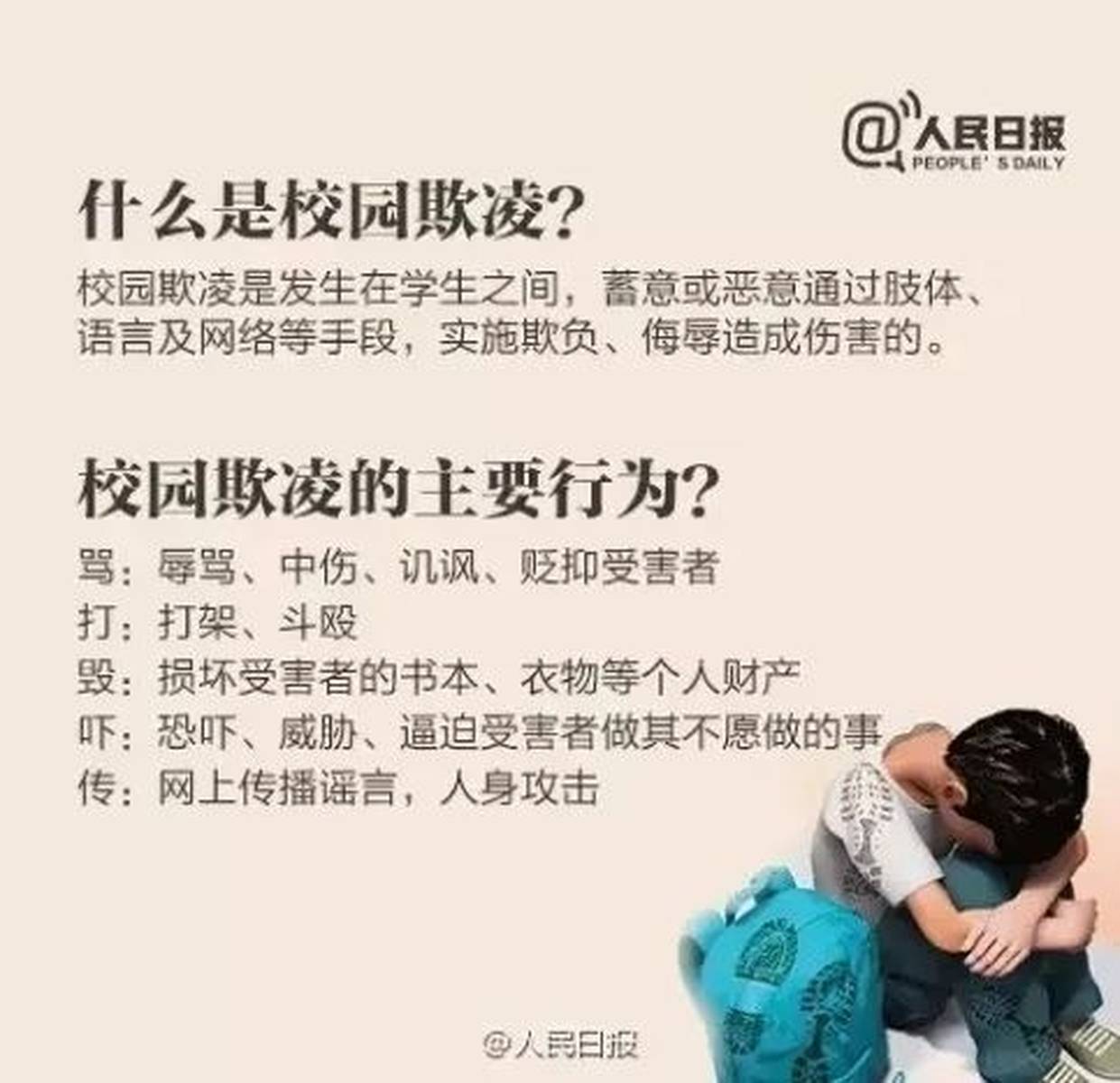 “反对校园欺凌，共创和谐校园”手抄报展示