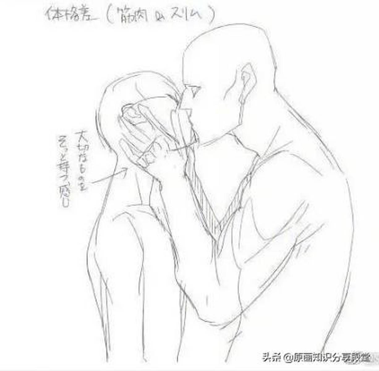 轻备学院：手把手教你kiss亲吻构图怎么画！脸红心跳亲亲效果图