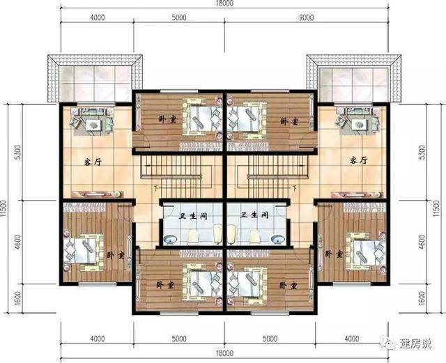 10款兄弟双拼农村别墅户型图,这样建房才家庭和睦