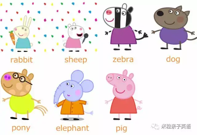 启蒙英语基础单词学习丨小猪佩奇中的动物名字