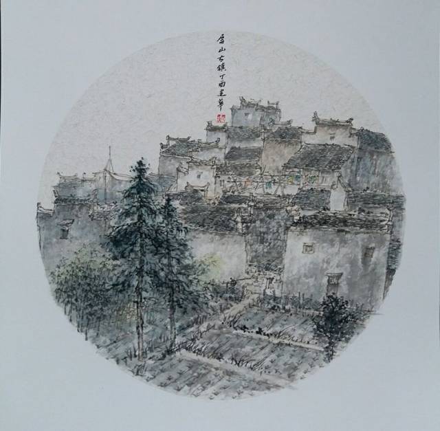 《烟雨屏山》一一戴建华国画山水写生作品欣赏