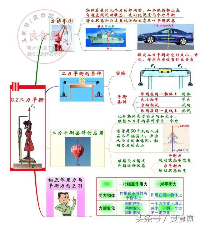 连载!初中物理公式及知识点总结第八章运动和力